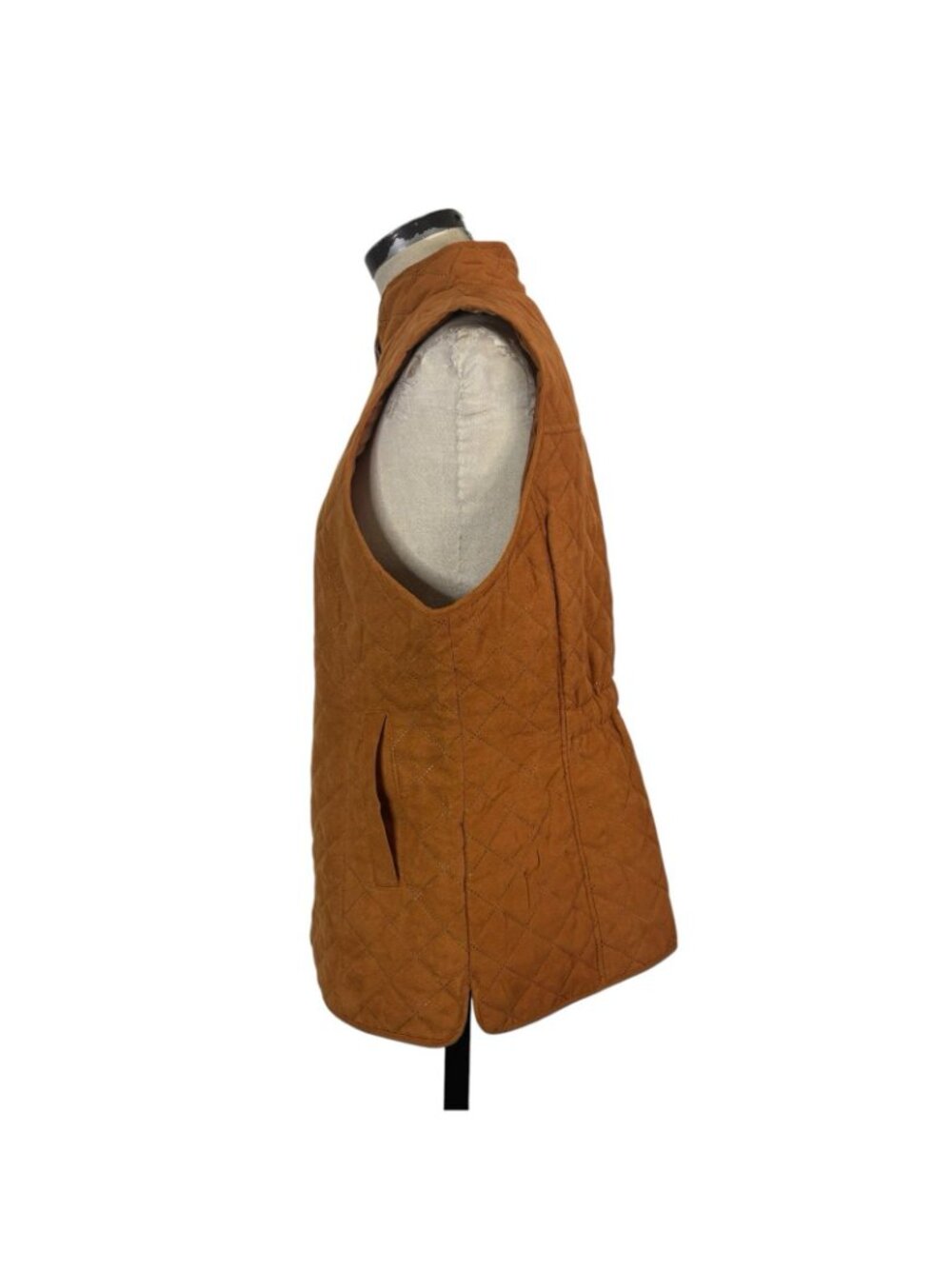Ruby Rd Quilted Faux Suede Vest - Picture 3 of 7